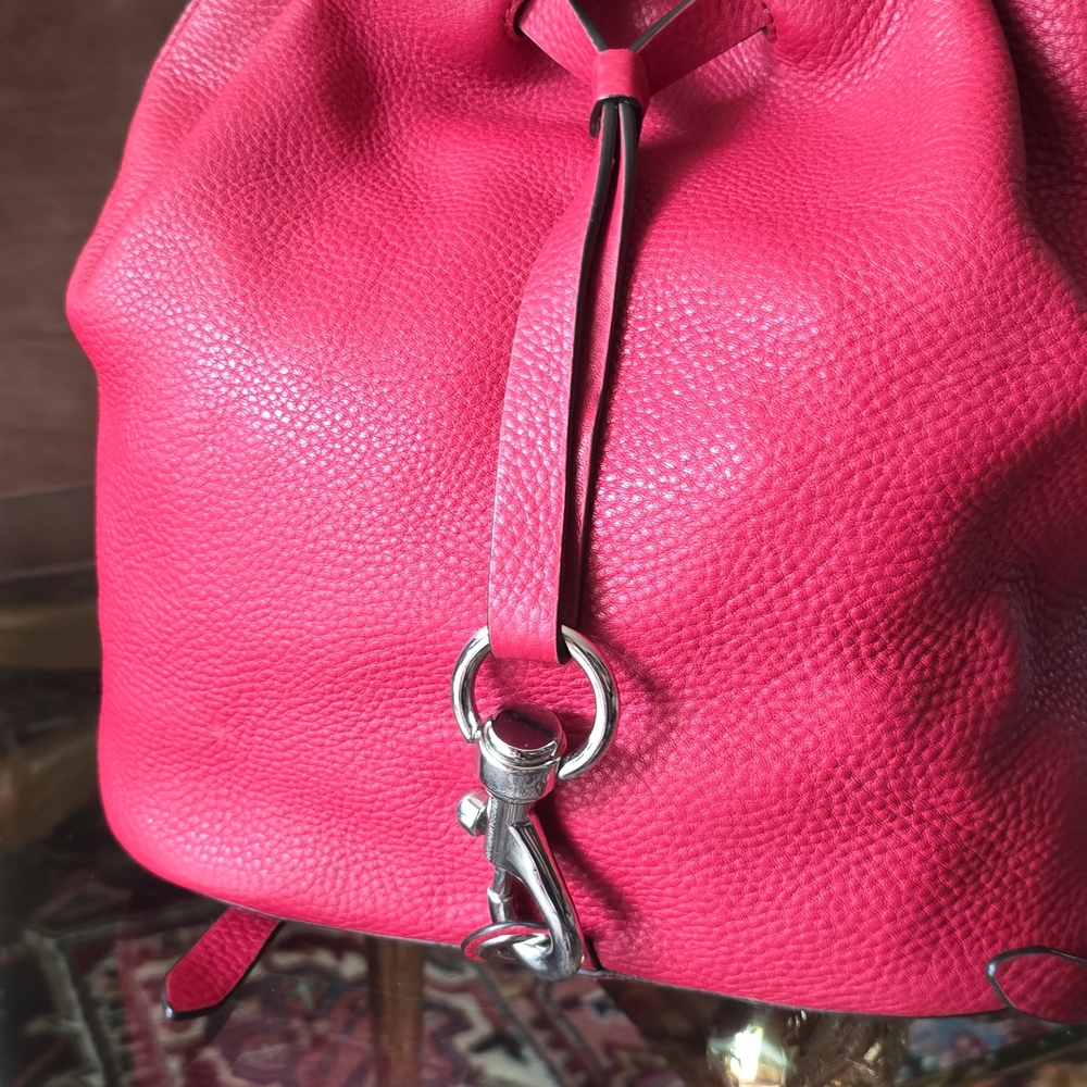 Rebecca Minkoff Pink Backpack with Textured Finish